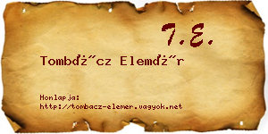 Tombácz Elemér névjegykártya